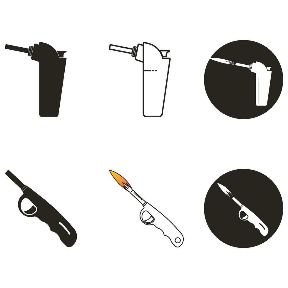 lighter or torch icon vector
