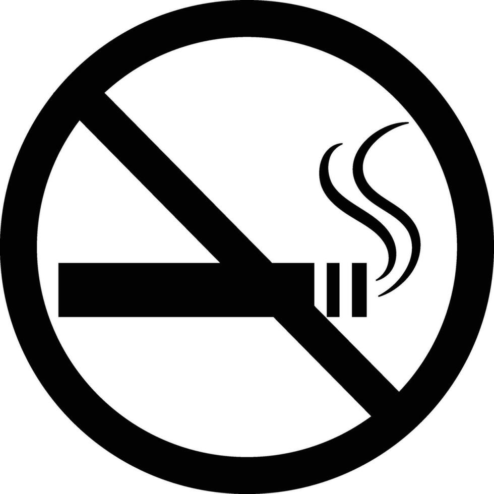 No smoking or smoking is prohibited sign vector