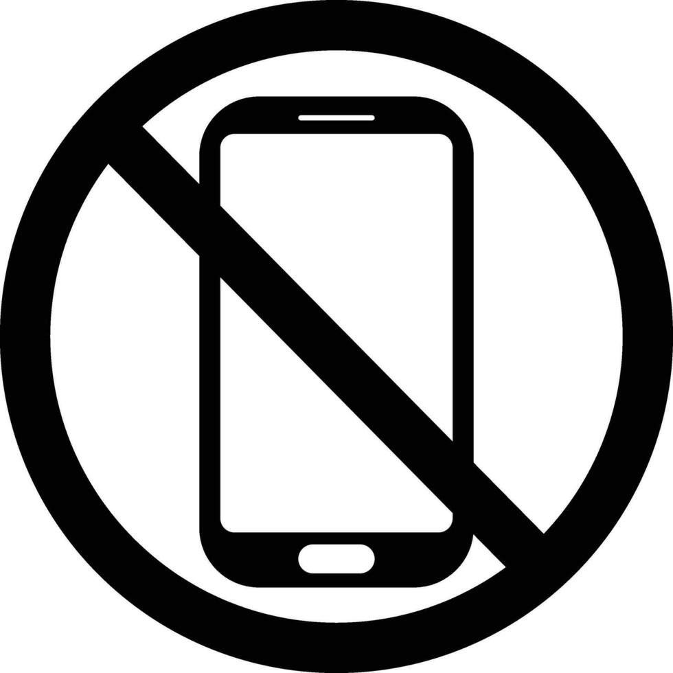 No phone use allowed sign vector