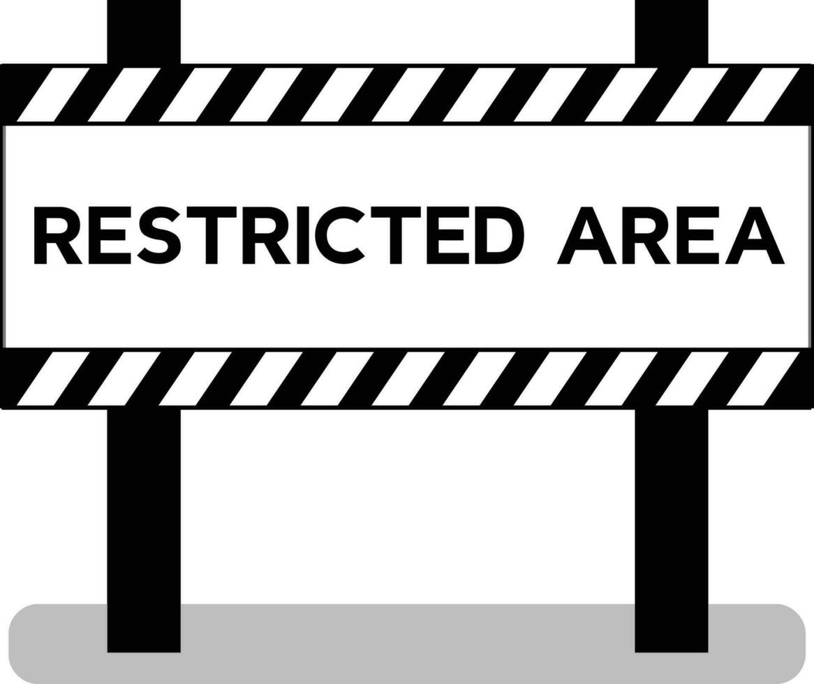 Restricted area road sign vector
