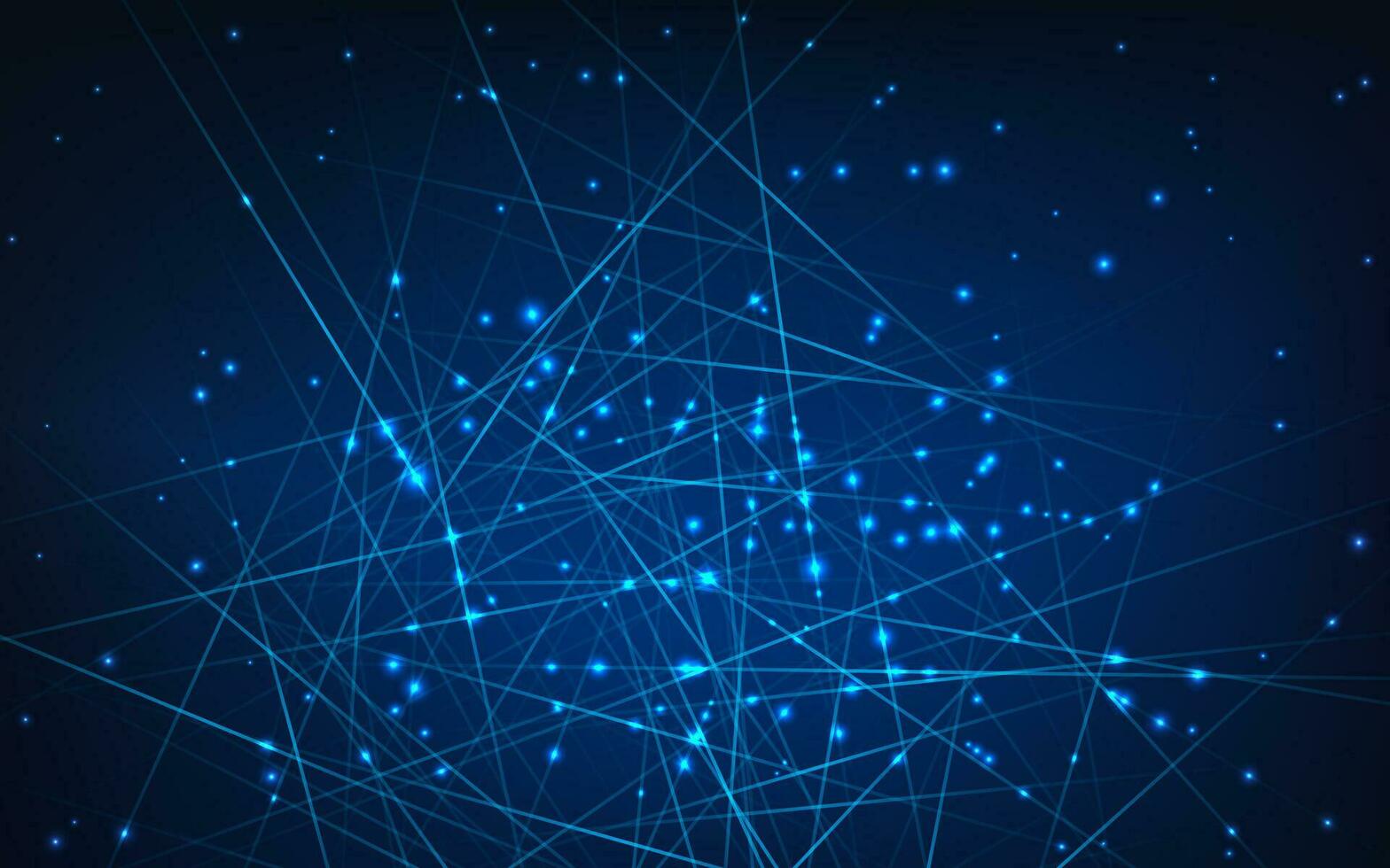 Neural Networks. AI. Artificial intelligence and deep learning concept. Lines and Nodes connected into cells computer web. Vector