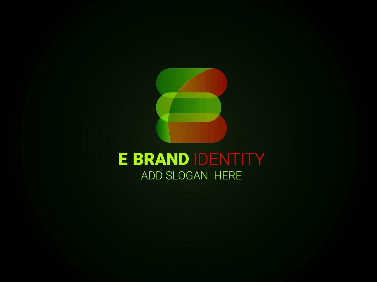 e letter logo initial colorful gradient vector