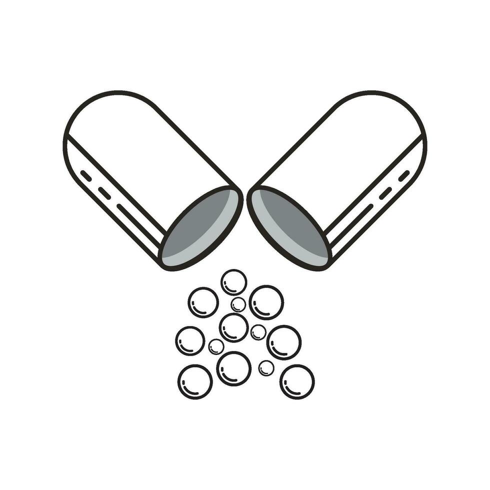 Medical pil icon vector
