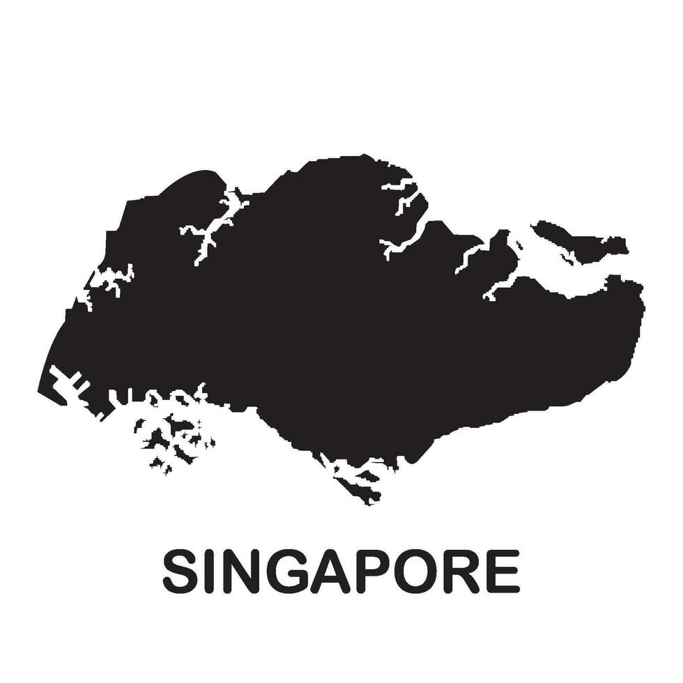 Singapur mapa logo vector