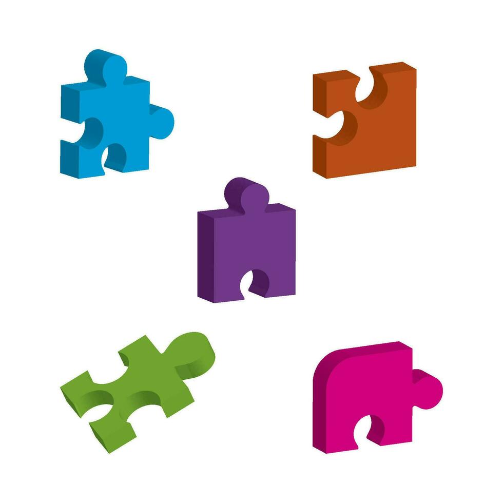 Puzzle icon vector