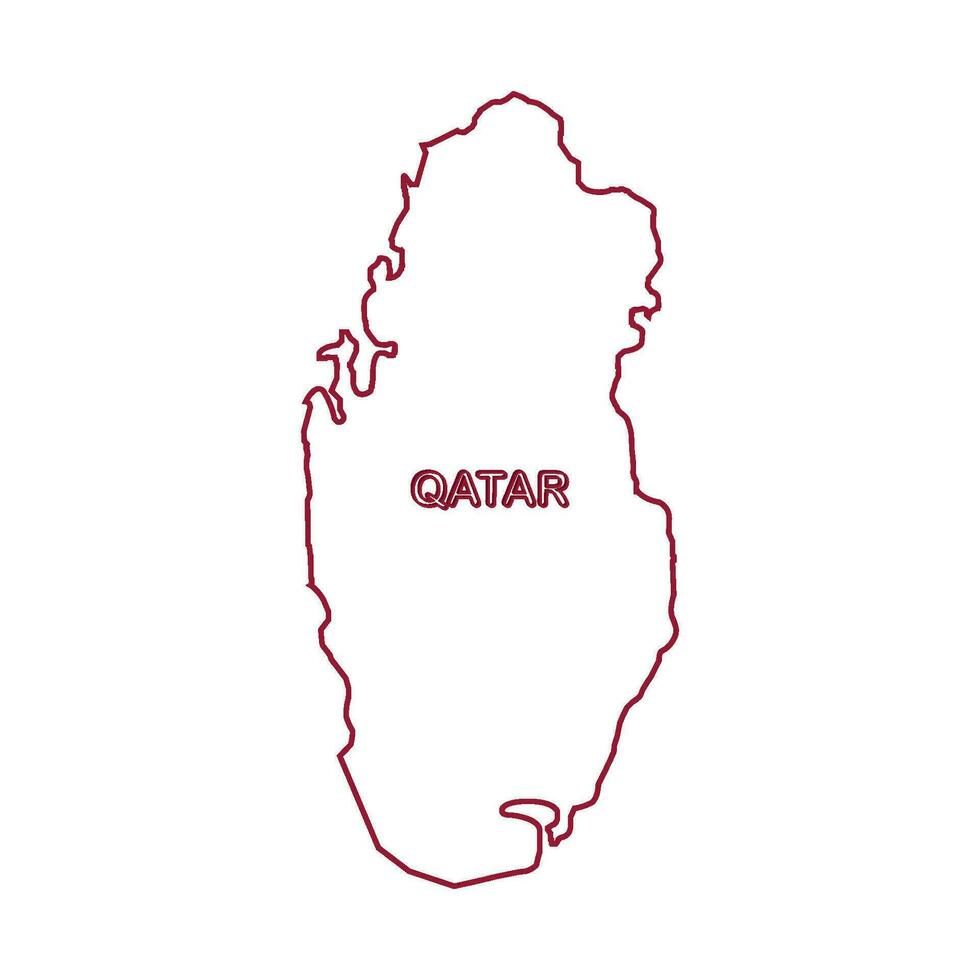 Katar mapa icono vector