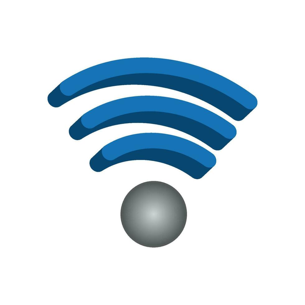 3d Wifi icono vector