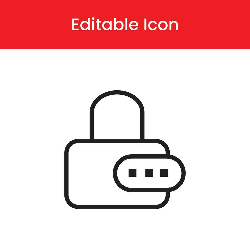 Secure lock icon, Secure lock outline icon, Secure lock vector icon