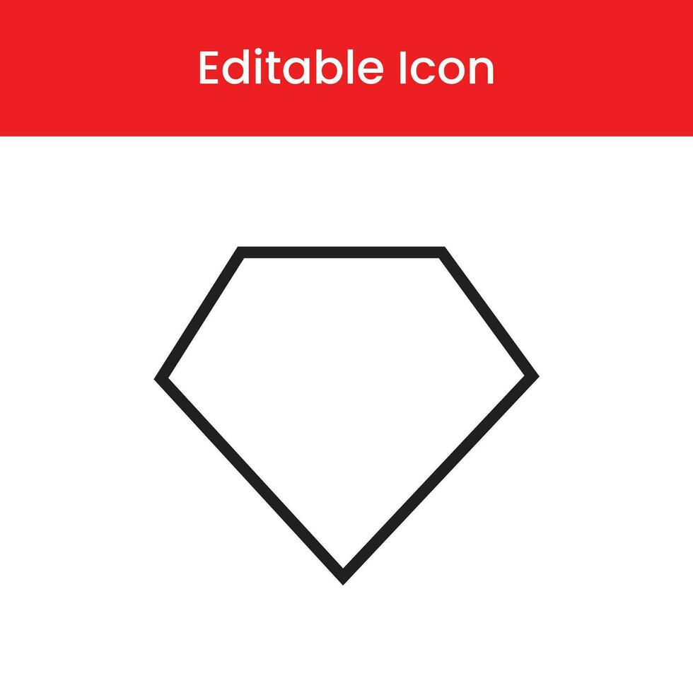 Diamond icon, Diamond outline icon, Diamond vector icon