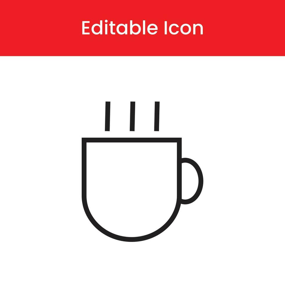 Coffee cup icon, Coffee cup outline icon, Coffee cup vector icon