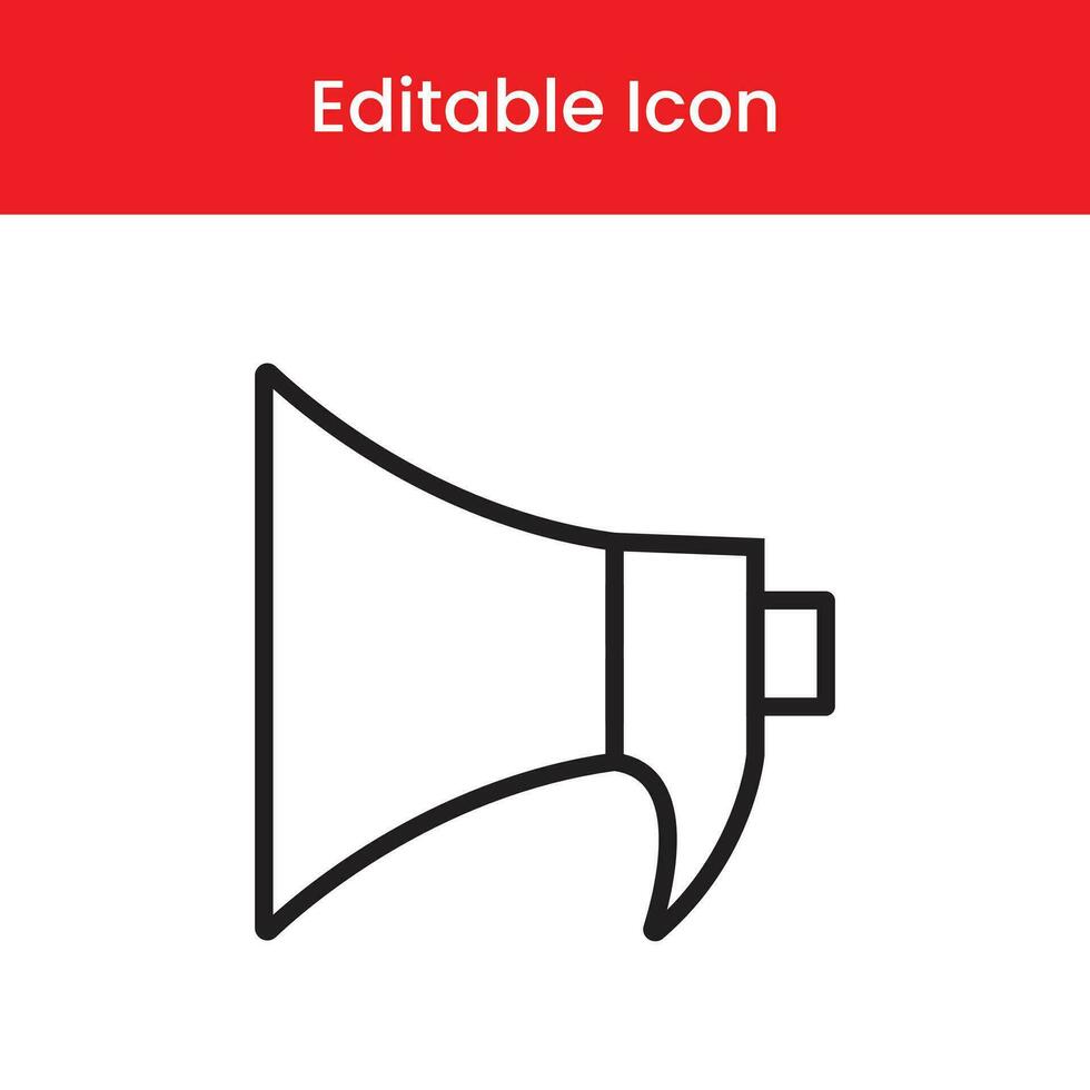 Megaphone  icon, Megaphone outline icon, Megaphone vector icon