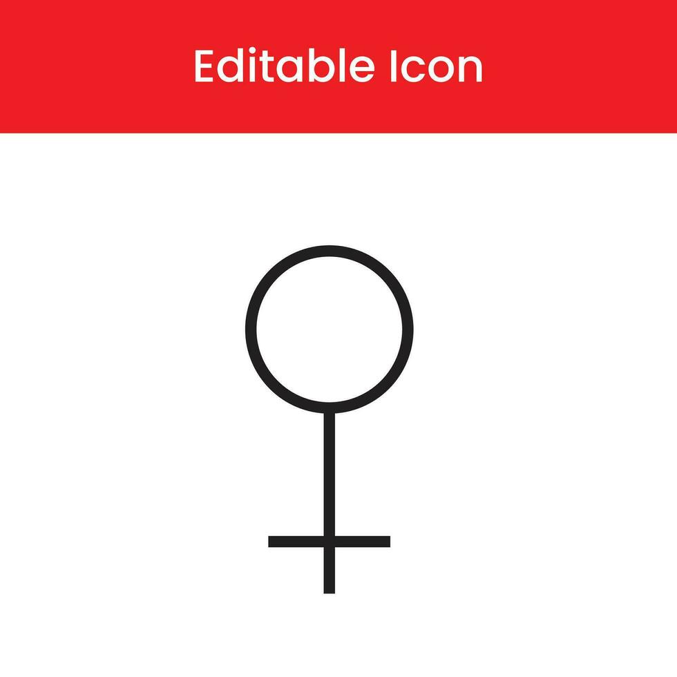 Female gender icon, Female gender outline icon, Female gender vector icon