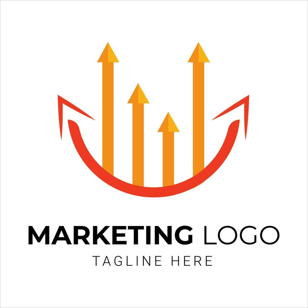 Marketing logo design for company vector