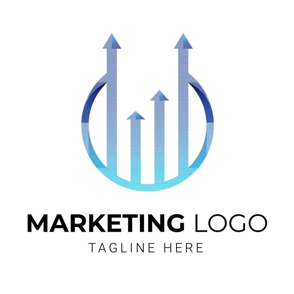 Marketing logo design for company vector