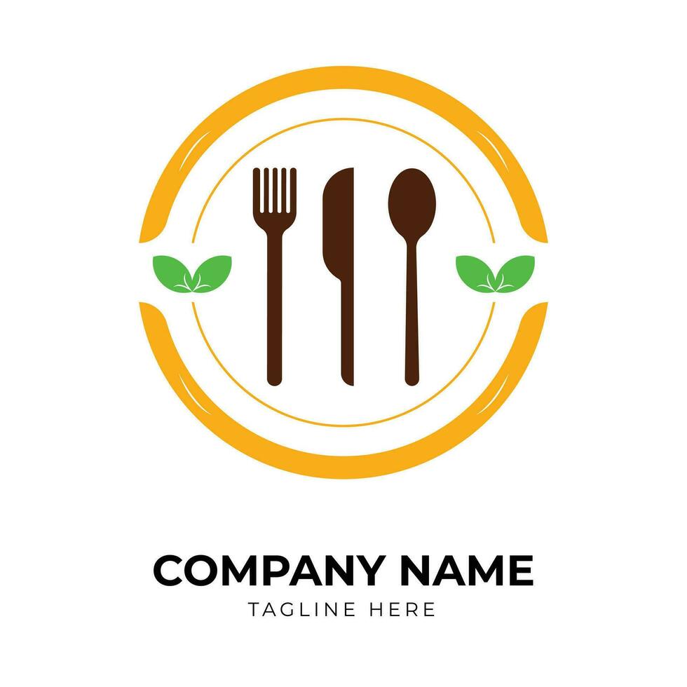 Modern restaurant logo design template vector