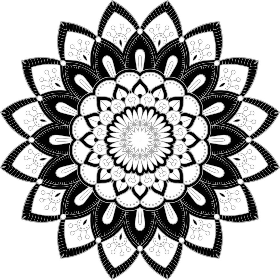 Mandala. Ethnic decorative element. Hand drawn backdrop. Islam, Arabic, Indian, ottoman motifs. vector