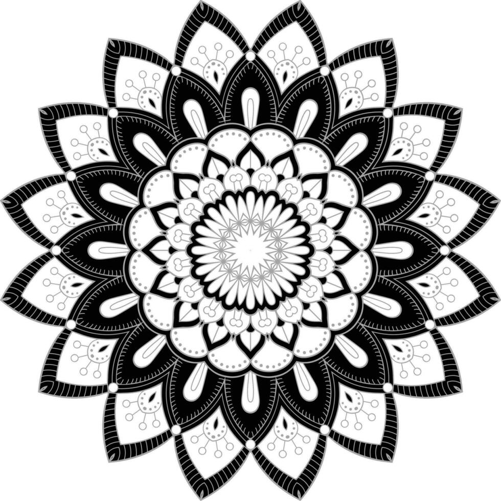 Mandala. Ethnic decorative element. Hand drawn backdrop. Islam, Arabic, Indian, ottoman motifs. vector