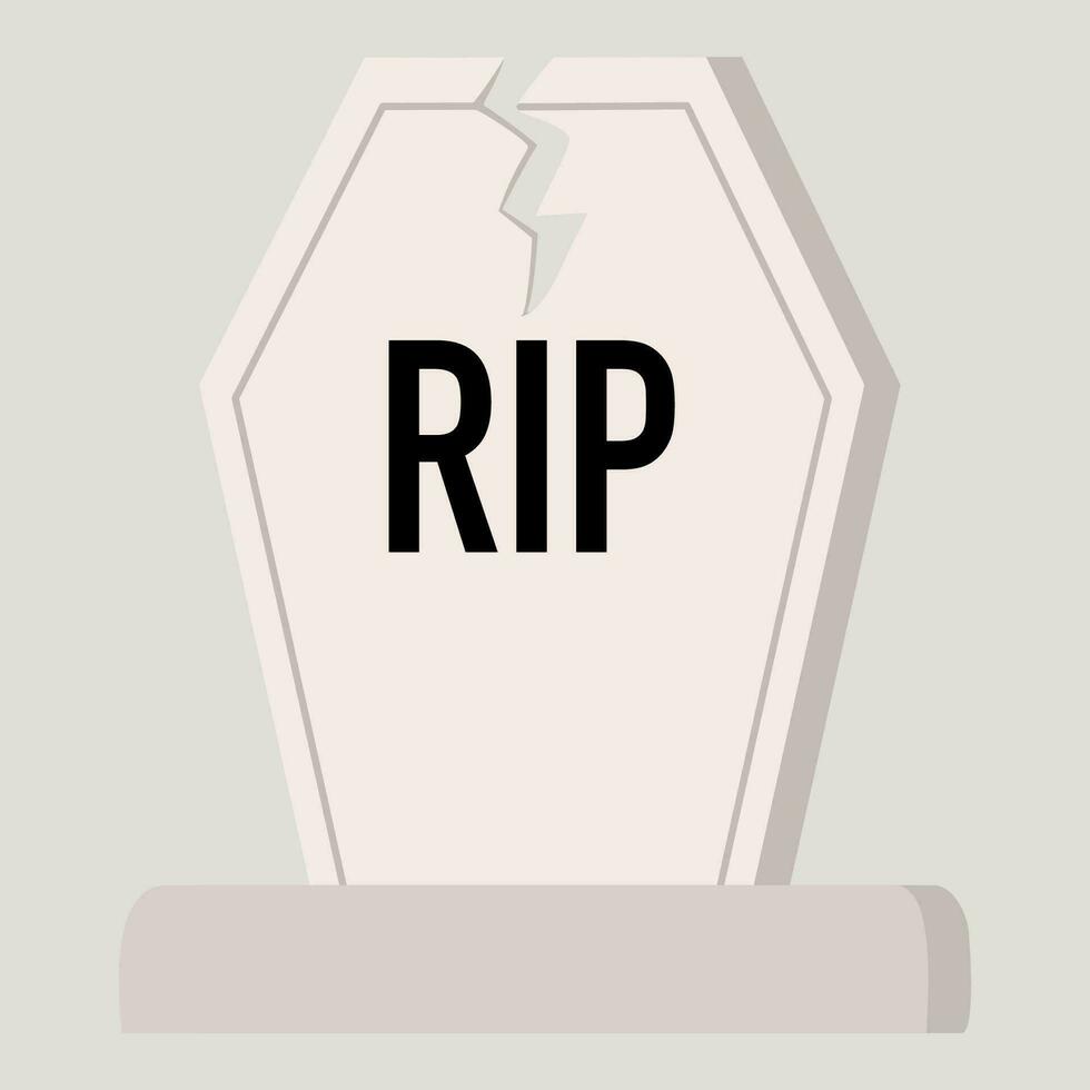 Gravestone rip halloween elements vector