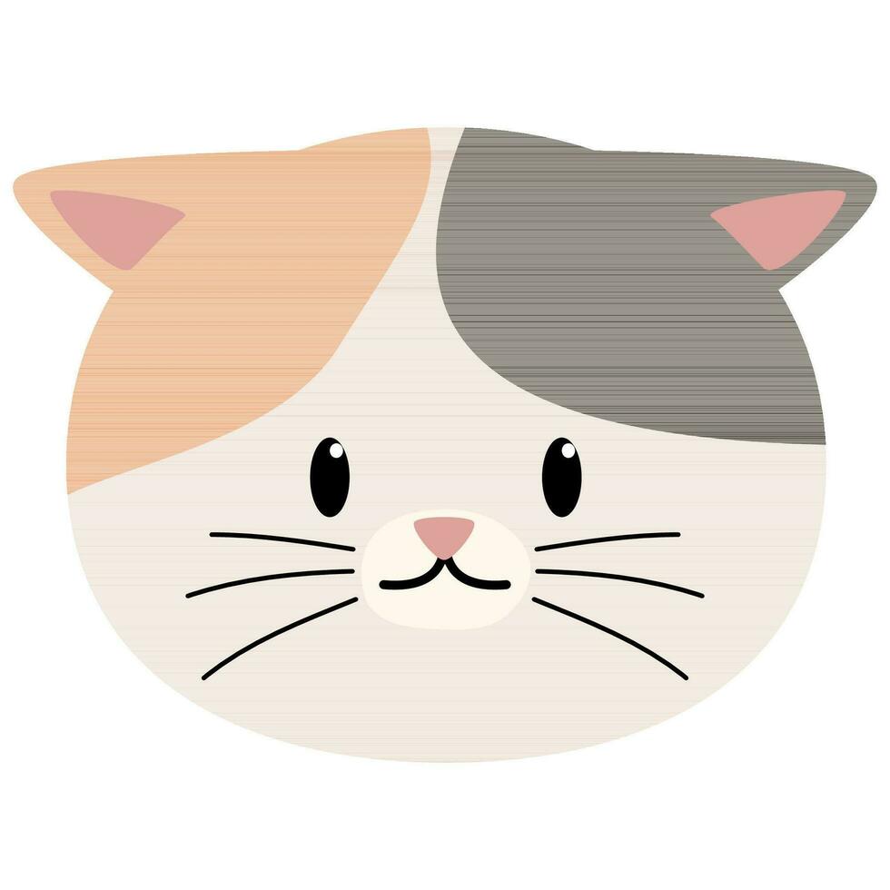 cat sit cute black and orange partial vector