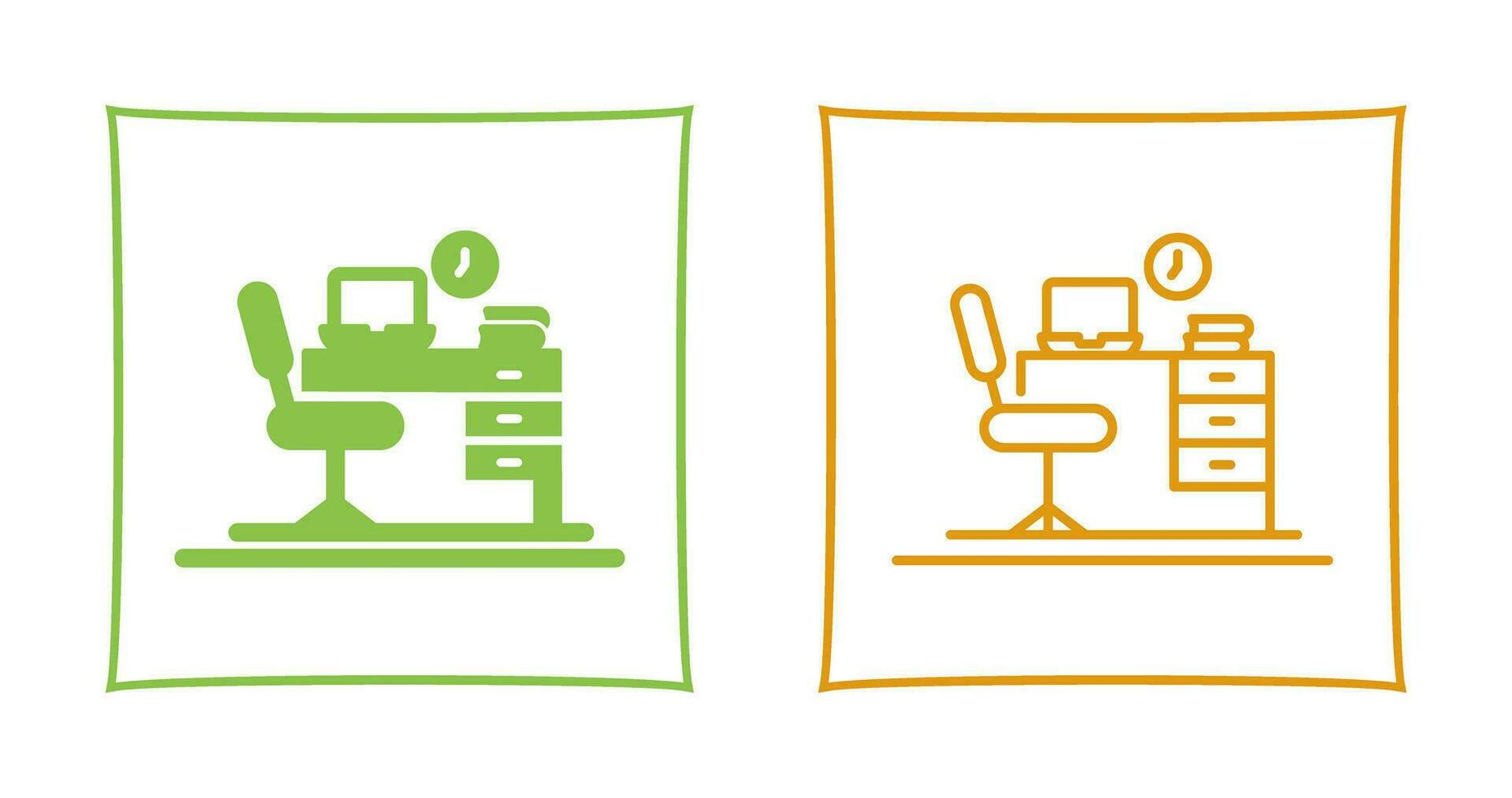 Office Desk Vector Icon