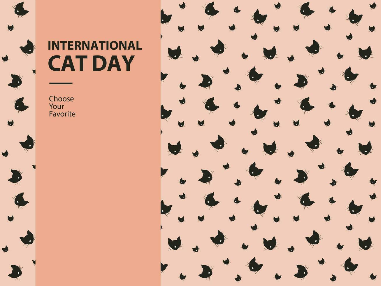 internacional gato día gatito animal dibujos animados maullar mascota vector patas amor antecedentes modelo sin costura