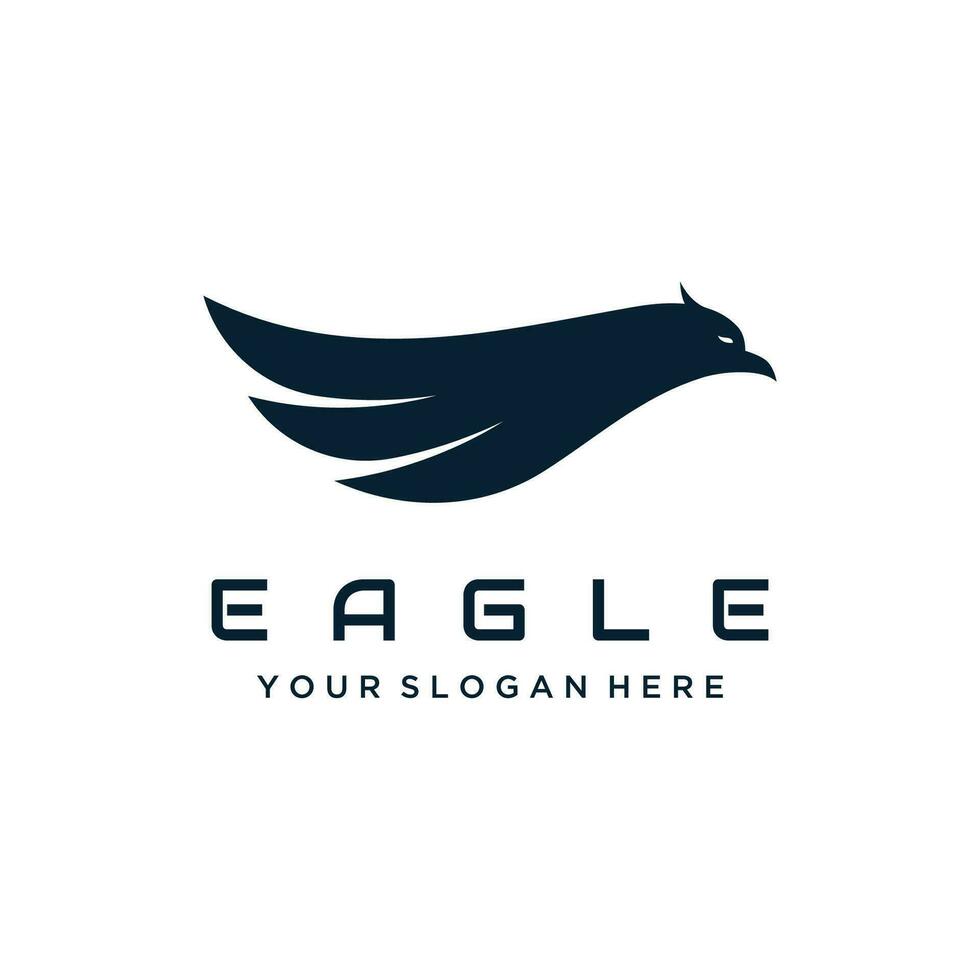 Simple eagle bird logo template design with creative idea.Vector illustration. vector