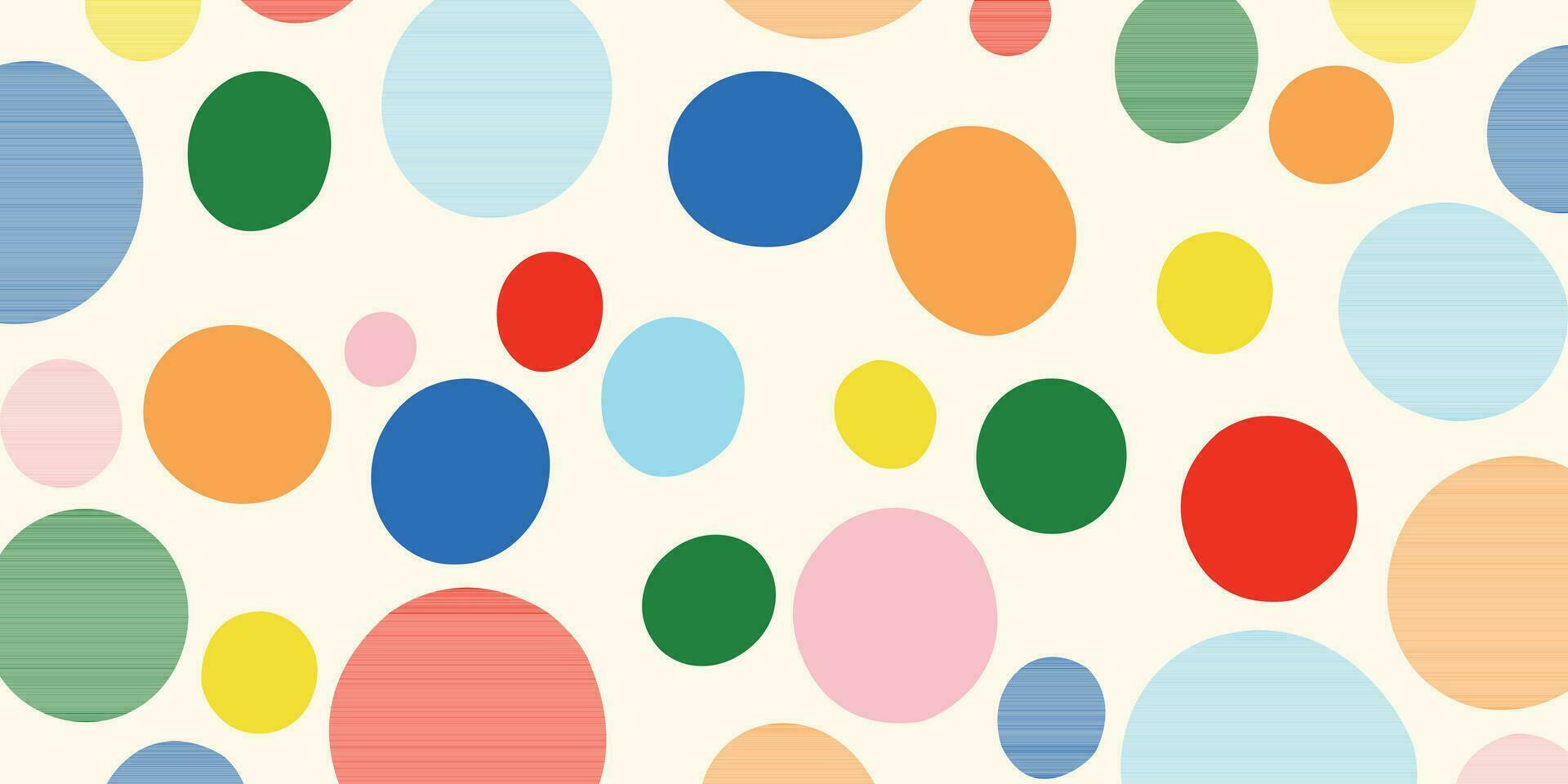 Abstract colorful polka dot pattern background vector