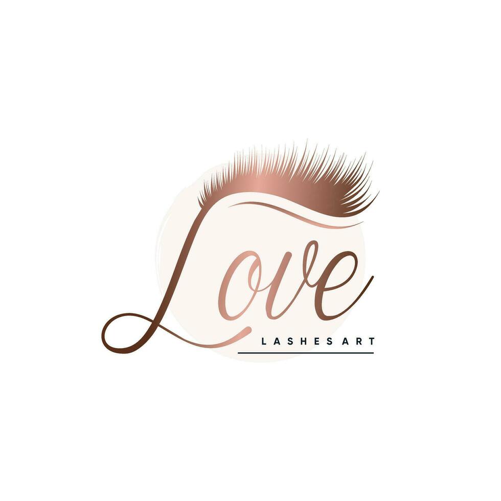 Eyelashes logo design with creative modern concept vector