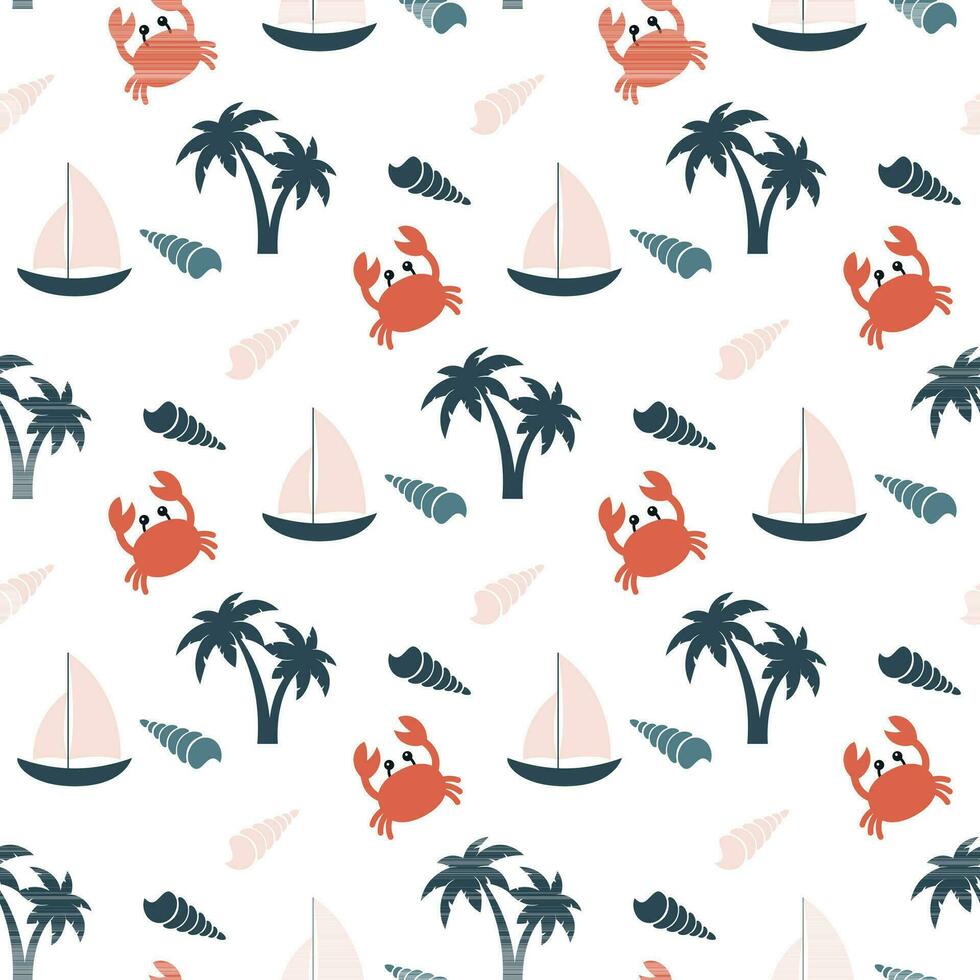 summer seamless pattern vector