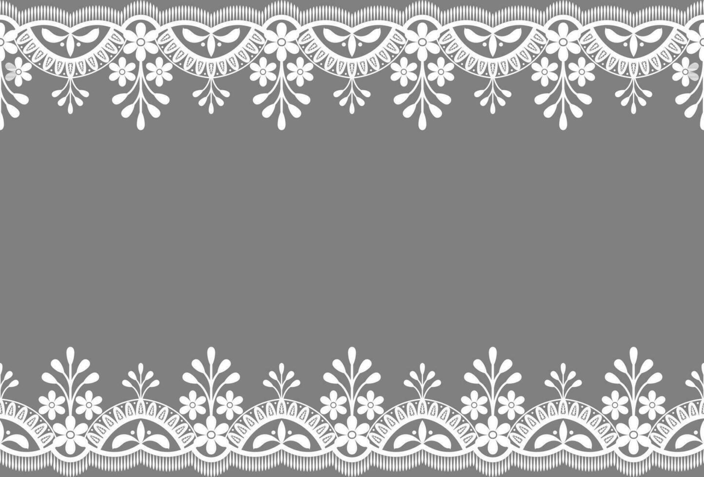 White Lace. Vertical Seamless Pattern. Beige Background. vector