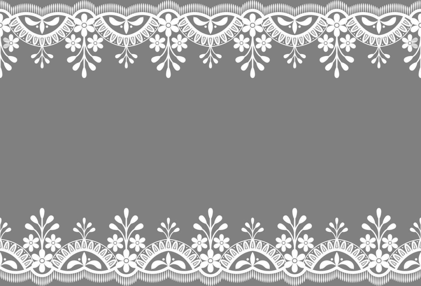 White Lace. Vertical Seamless Pattern. Beige Background. vector