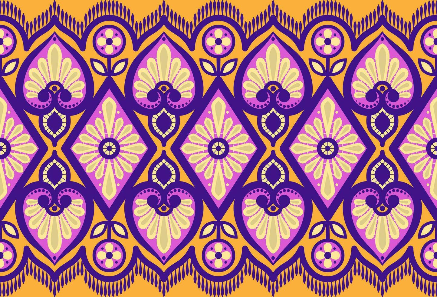 Botanical floral Seamless. Background Seamless Pattern Geometric Ethnic pattern design  for background, carpet, wallpaper, clothing, wrapping, Batik, fabric, printing textile illustration. vector