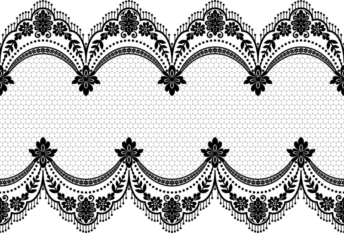 Seamless lace pattern, flower vintage vector background.