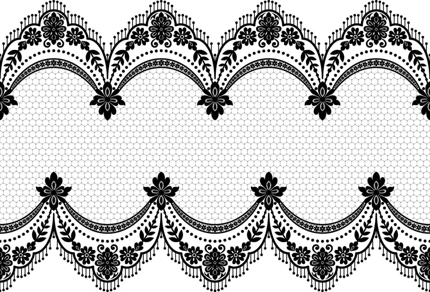 Seamless lace pattern, flower vintage vector background.