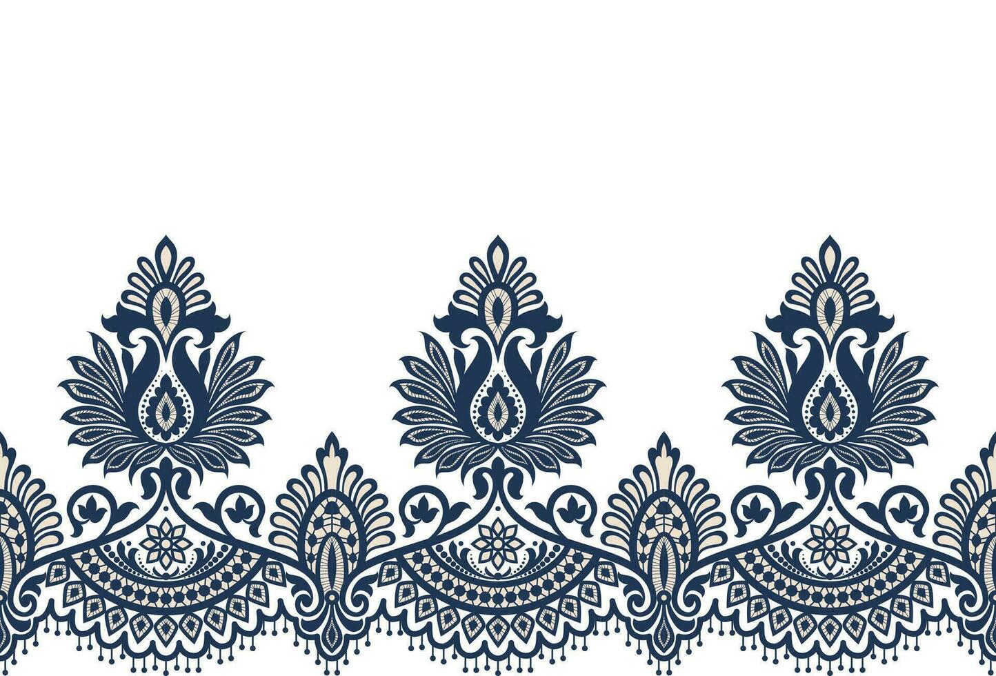 Seamless lace pattern, flower vintage vector background.