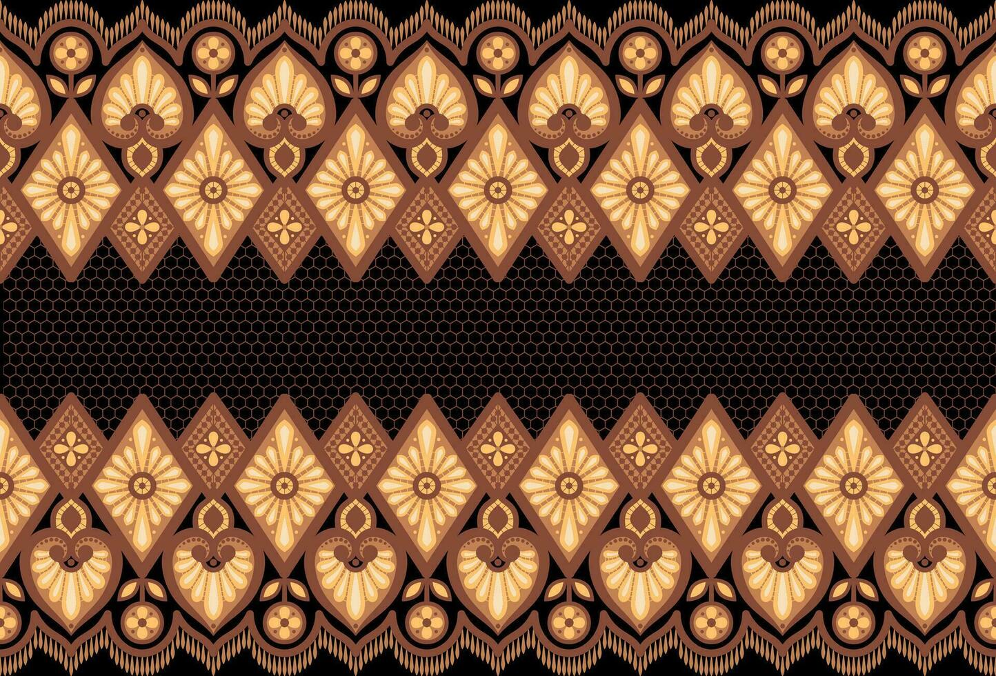 Botanical floral Seamless. Background Seamless Pattern Geometric Ethnic pattern design  for background, carpet, wallpaper, clothing, wrapping, Batik, fabric, printing textile illustration. vector