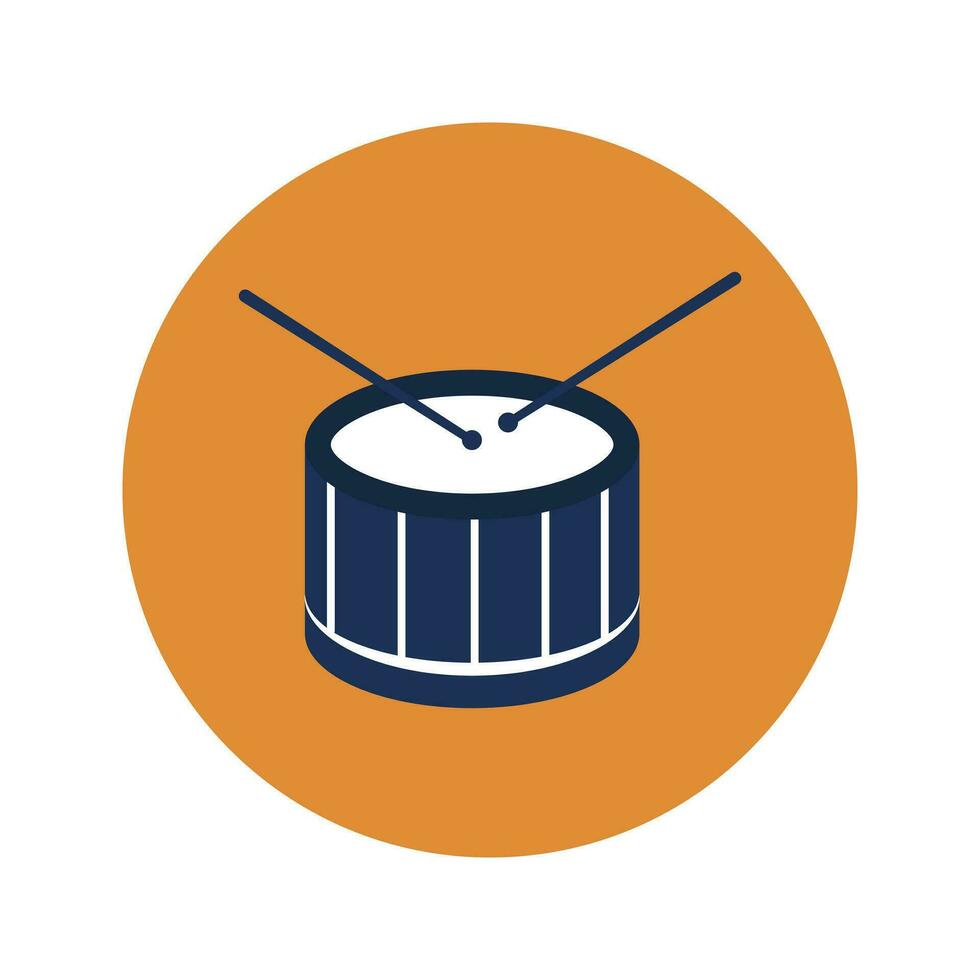 music instrument drum flat design vector