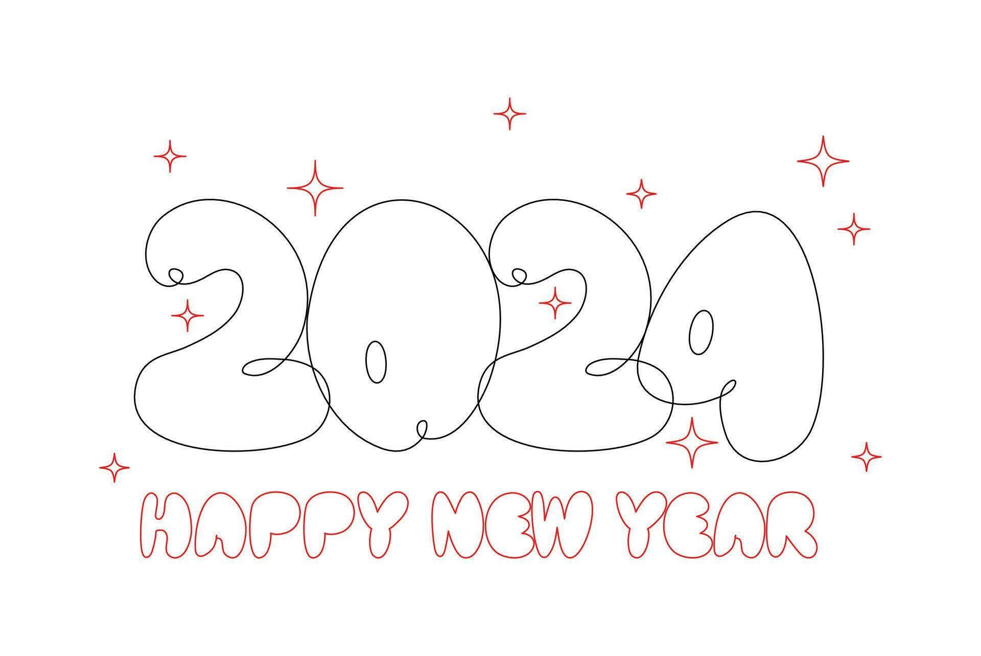 2024 line bubble typography background vector illustration isolated 24814692 Vector Art at Vecteezy