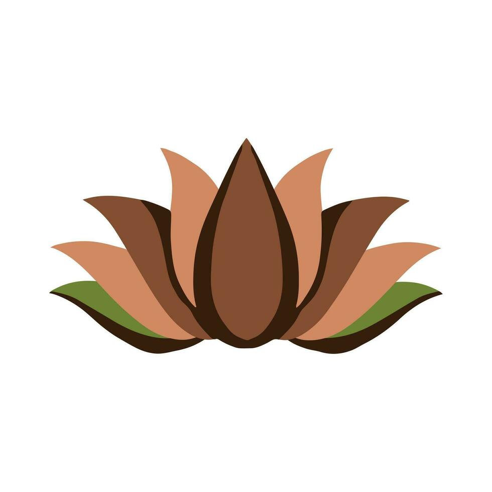 lotus flower blossom flat vector icon for apps and websites