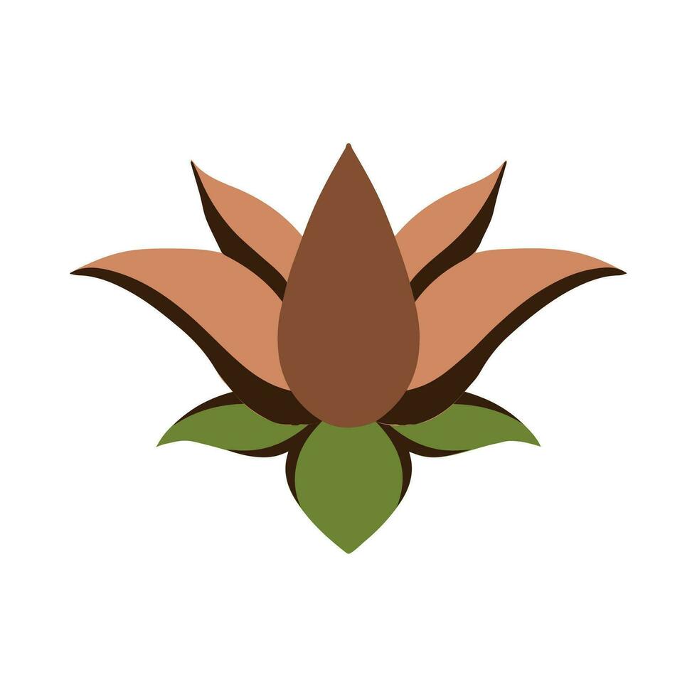 lotus flower blossom flat vector icon for apps and websites