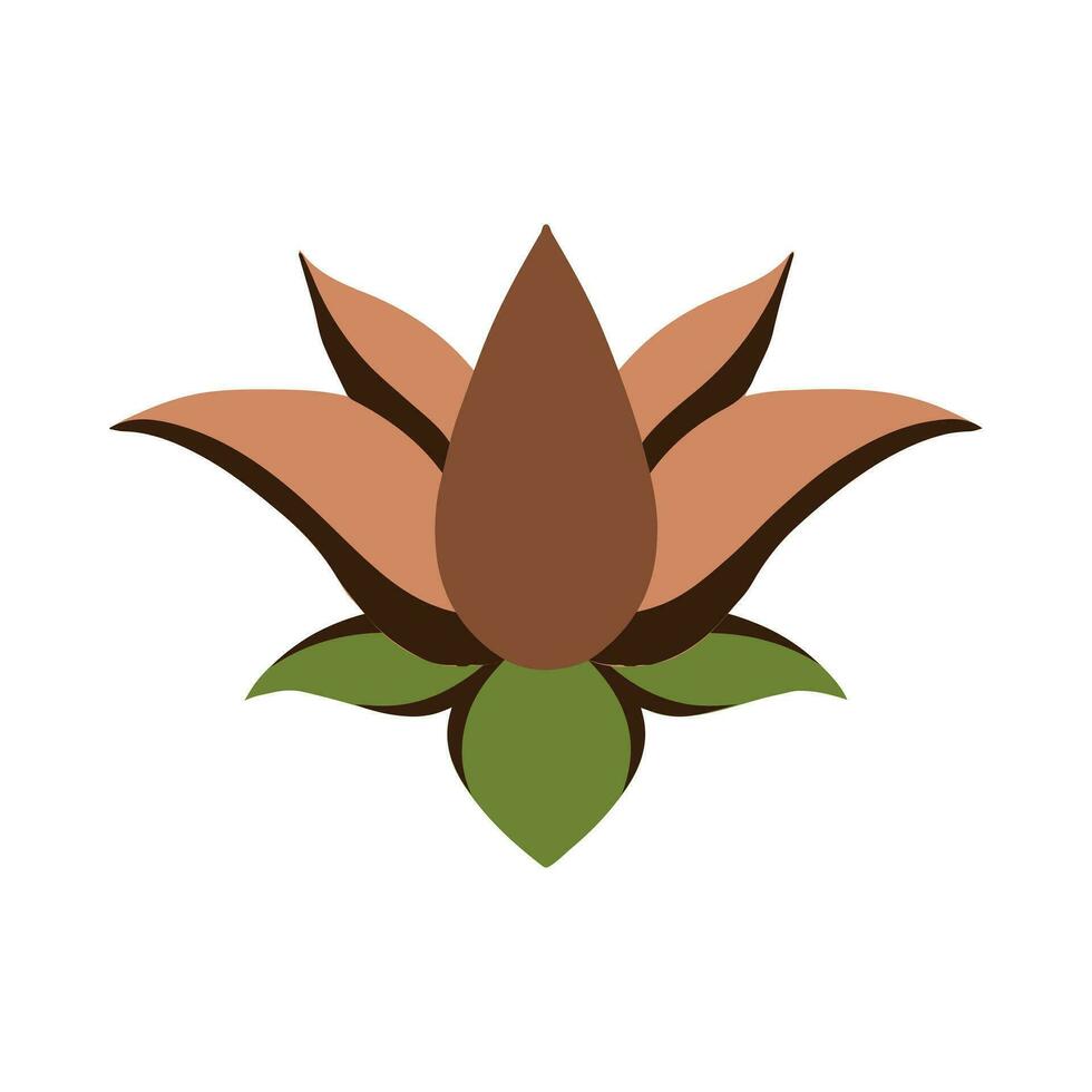 lotus flower blossom flat vector icon for apps and websites