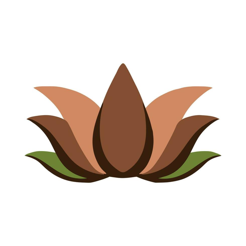 lotus flower blossom flat vector icon for apps and websites