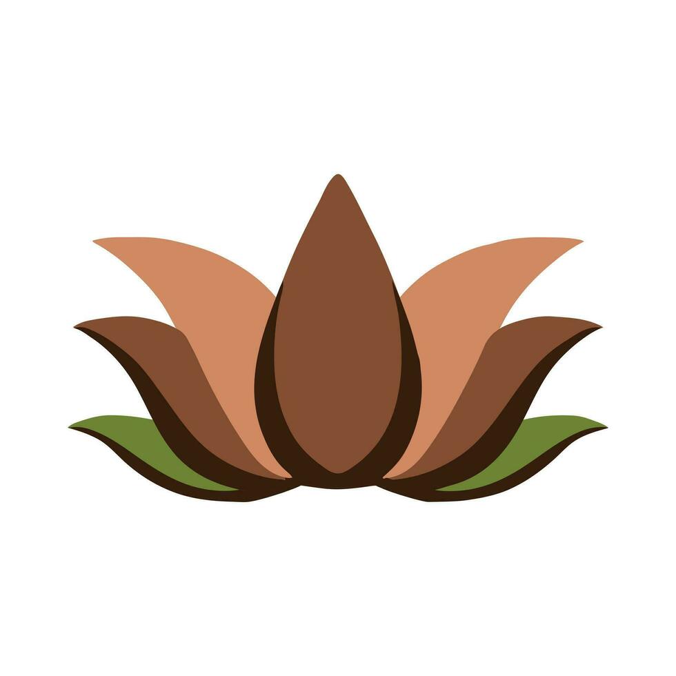 lotus flower blossom flat vector icon for apps and websites