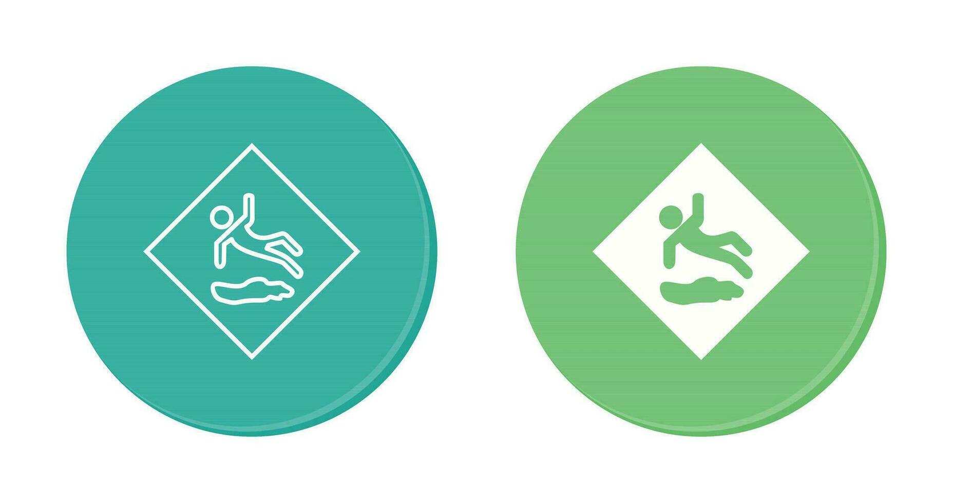 Danger of Slipping Vector Icon