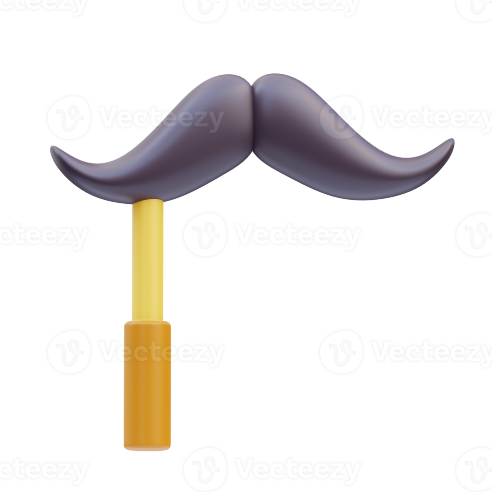 moustache père journée 3d illustration png