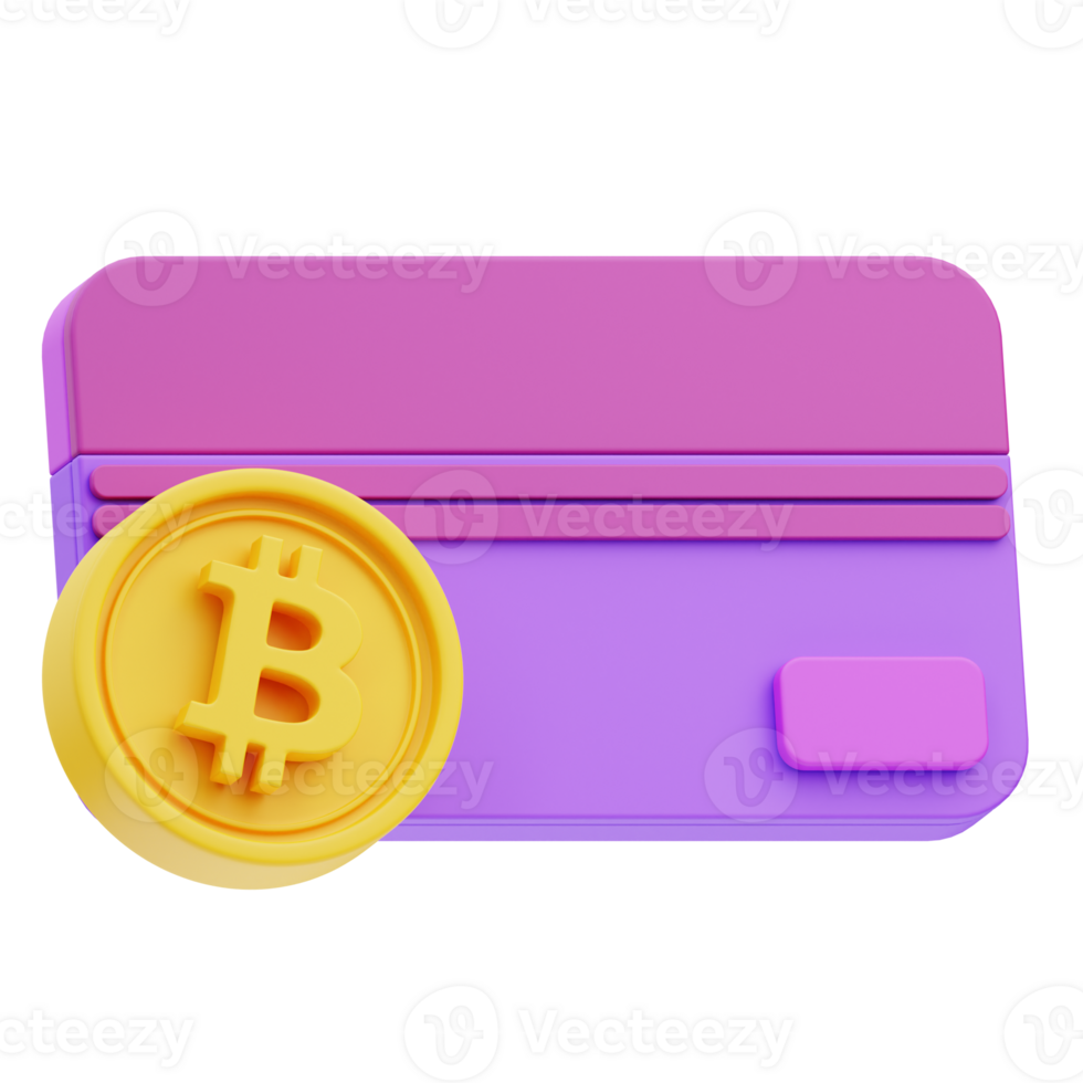 Compte bitcoin crypto-monnaie 3d illustration png