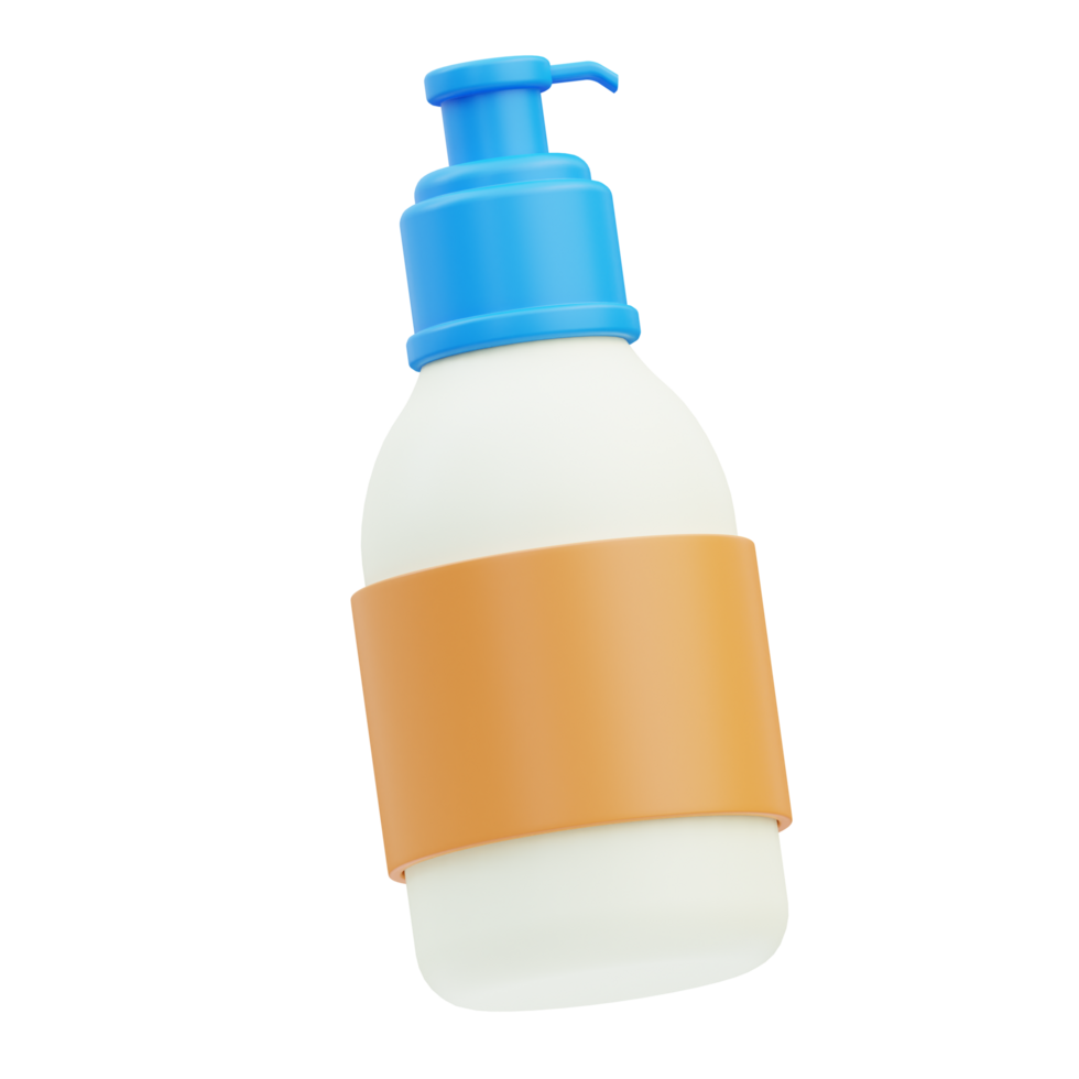 shampoo reizen 3d illustratie png