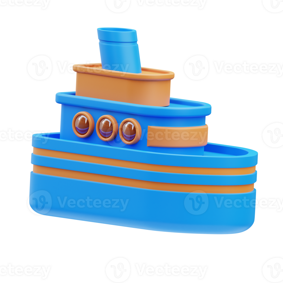 reis schip reizen 3d illustratie png