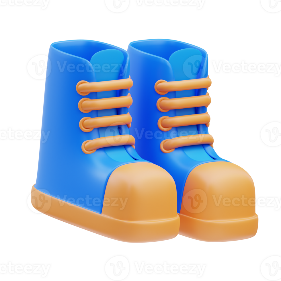 Hiking boots Travel 3D Illustration png