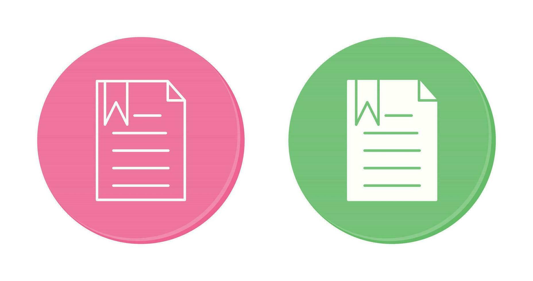 Unique Bookmarked Document Vector Icon